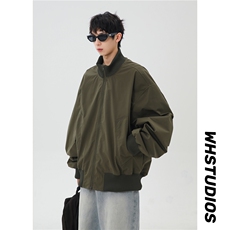 港风日系复古设计感拼接高领开衫夹克外套XZ213-JK4000-P60控88，男装夹克，星座213