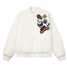 网红同款美式街头徽章字母刺绣棒球服外套男女宽松加厚高街夹克，男装夹克，四季星座505