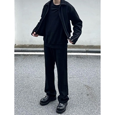 B221美式ins高街暗黑小众喷墨休闲直筒牛仔裤LK23040-P60控78，男装牛仔裤，电商B221