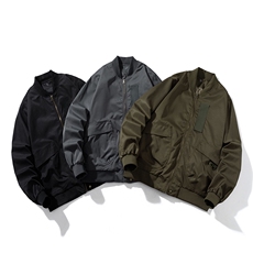 现货三色带帽可拆卸秋冬飞行服棉服情侣装夹克潮牌炸街外套，男装夹克，电商A105