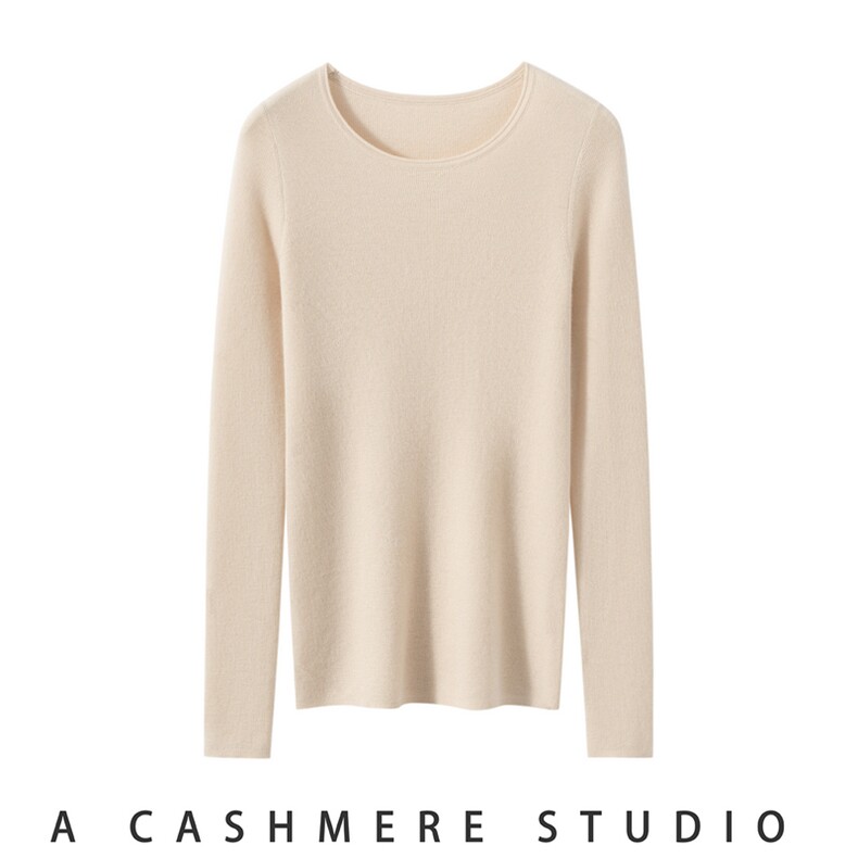 2025年秋季通勤时尚百搭通勤简约休闲羊绒衫女士，女装羊绒衫，朝思纯山羊绒