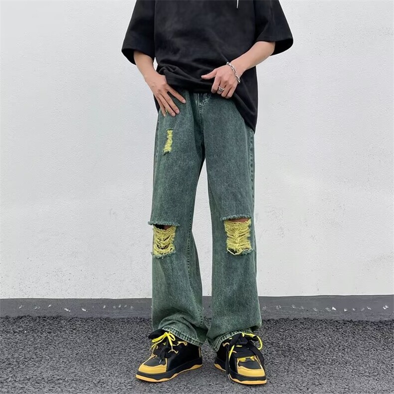 美式牛仔裤男春秋新款休闲直筒裤E0015P45,男装牛仔裤,星座1116-2