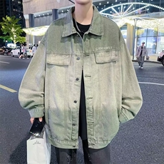 美式复古情侣牛仔外套春秋季新款潮牌渐变上衣外套J1170P68，男装夹克，星座1116-2