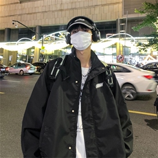秋季春装新款现货港风拉链冲锋衣男潮流夹克个性外套A113-2P65，男装夹克，电商A113-2