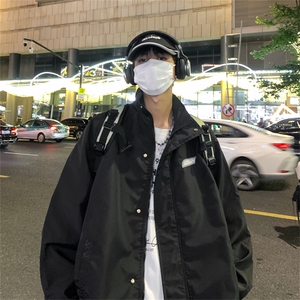 秋季春装新款现货港风拉链冲锋衣男潮流夹克个性外套A113-2 P65图片