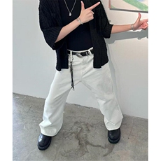 牛仔裤男女款直筒修身高级感裤子美式高街穿搭t微喇裤N6023，男装牛仔裤，星座1116A（原606A-3）