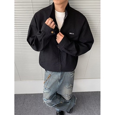 纯棉夹克外套立领重磅简约休闲百搭潮上衣外套XZ212-QJK1045-P80，男装夹克，星座212