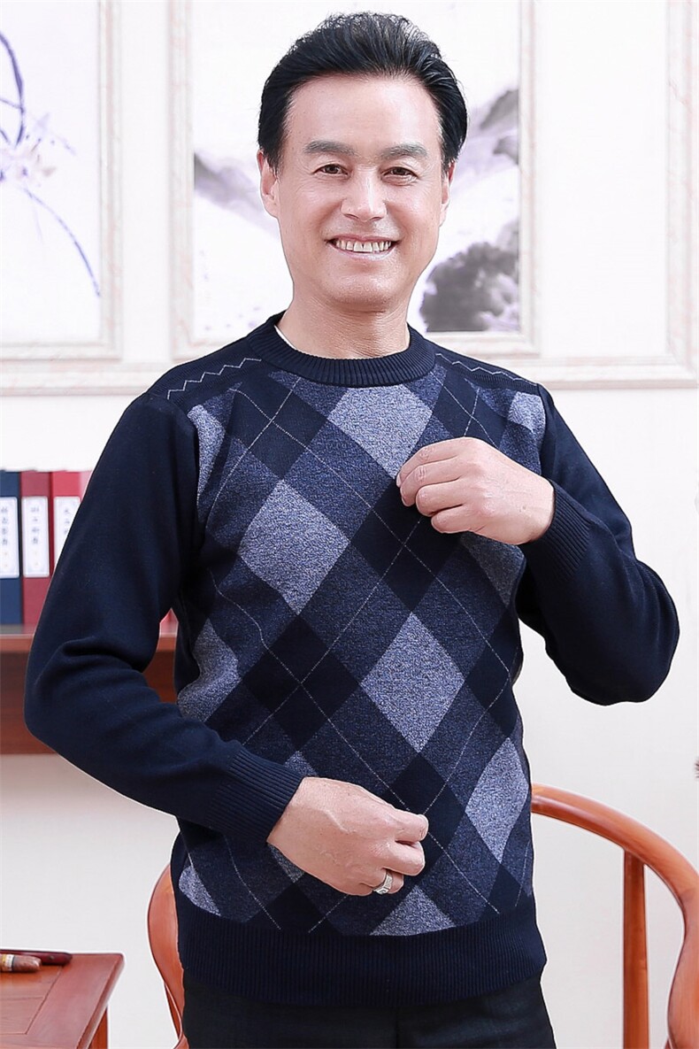 A13P35爸爸打底衫中年男装毛线衫爸爸中老年打底衫男装,男装针织衫/毛衣,星座1216（原钱塘722）