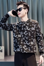 W7807-P58控78春秋季卫衣男ins潮牌长袖T恤2025新款男装时尚内搭，男装T恤，星座102A（原电商D309-1）