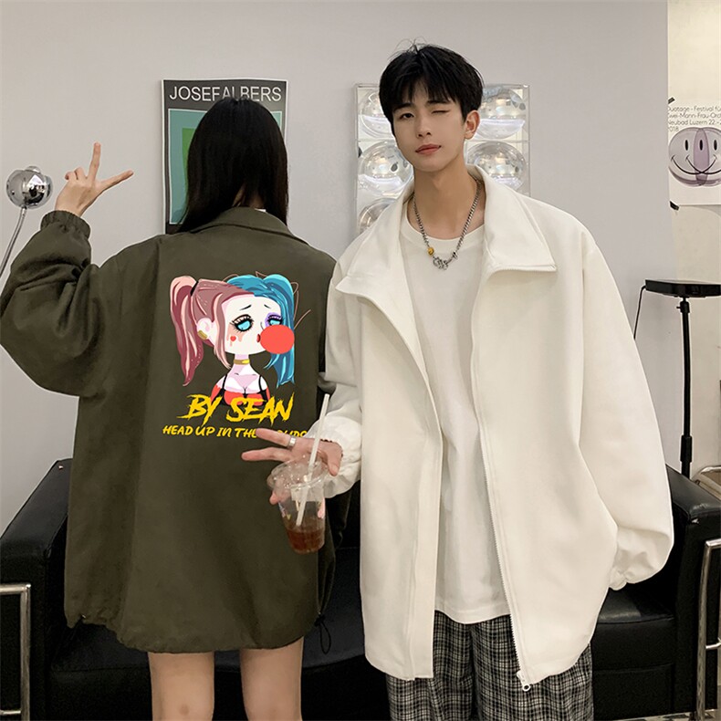 麂皮绒夹克男大码立领褂子外套JK85298-P68加绒款-P78,男装夹克,电商A040