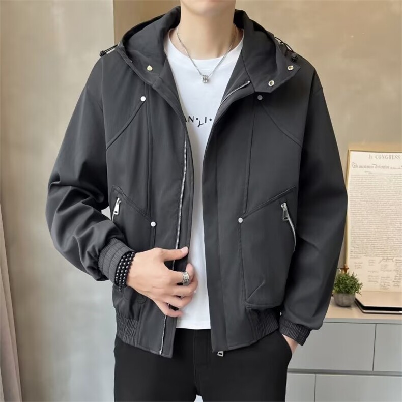 男装2025新款外套男春秋款潮流时尚帅气上衣高端工装青年夹克衣服,男装夹克,星座1210-1