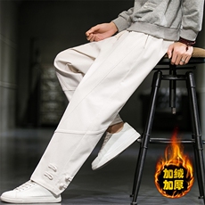 2025冬季新款风加绒加厚解构盘扣小脚宽松休闲裤咖K106-P60，男装卫衣，电商B277(原6028)