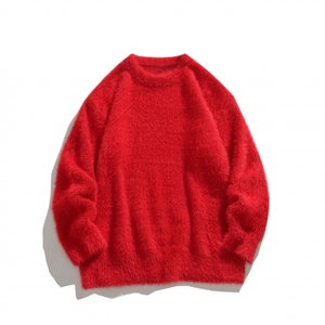 ！2025秋冬新款男士貂毛毛衣百搭纯色毛线衫针织衫M2302特P48图片
