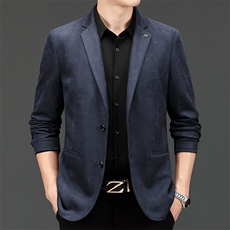 男士2023年秋季新款长袖休闲西服中青年纯色便服外套AJY9663-P180，男装西服，电商B212（原钱塘6029）