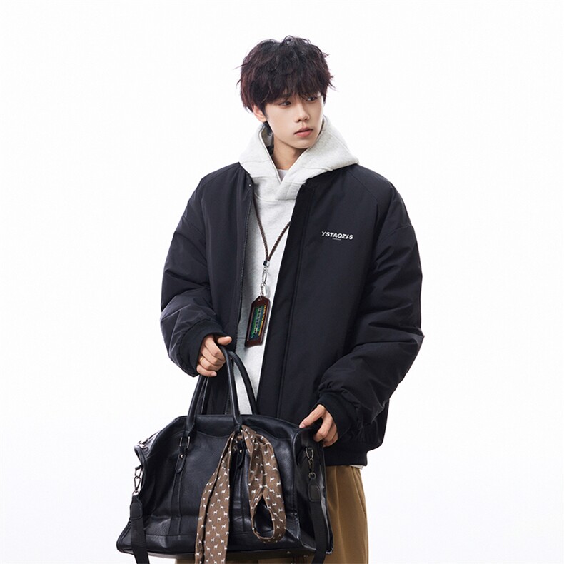 白底抖音直播带货得物高品质棒球领飞行夹克棉衣M1356P88,男装夹克,电商C408-1(原B339-1)