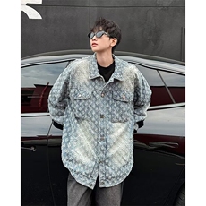 新款小众设计感印花复古牛仔外套SN2108-P68，男装夹克，星座1109-3