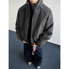 现货美式高街休闲夹克冬季三防立领纯色户外工装加厚棉服外套，男装夹克，电商A486