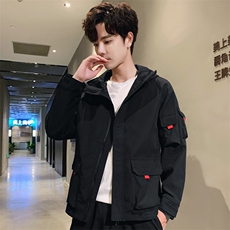 男大码连帽工装夹克外套5032-1_1906(M-4XLP705XL-9XLP80)，男装夹克，星座1516-1