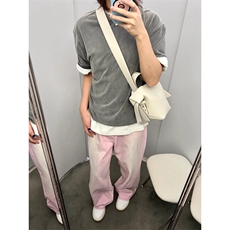 NZF55LL-P70cleanfit美式复古水洗粉色做旧牛仔裤高级感痞帅，男装牛仔裤，星座1007（原301D）