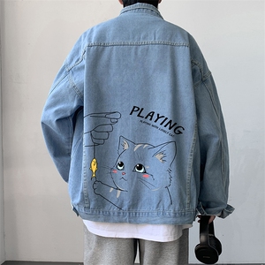 牛仔夹克男大码牛仔外套男茄克NJ77129-P60