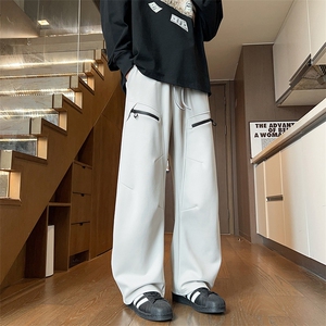 现货秋季新款工装裤男宽松直筒机能拉链冲锋裤子-A2265TP48控89图片