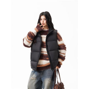 90%绒 新标有报告短款宽松羽绒服马甲上衣 Y981/ P210 现货图片
