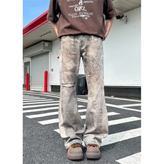 小众3D印花做旧牛仔裤男夏季复古宽松休闲水洗直筒裤NC1169，男装牛仔裤，星座1116A（原606A-3）