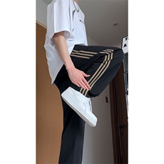 大量现货织带条纹休闲裤男夏季潮流复古垂坠感速干裤DY5036-特P35，男装休闲裤，电商A178