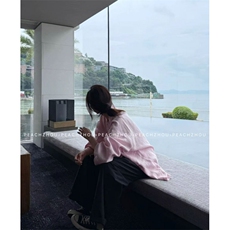 新中式粉色外套盘扣亚麻显白气质风衬衫休闲外套中性穿GF01P55，男装衬衫，电商D256