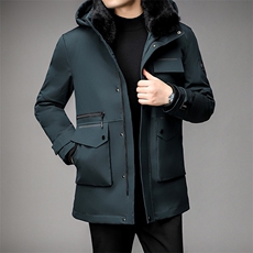DF6608钱塘2020-2冬季厚款商务休闲简约中年男士羽绒服货稳P325，男装羽绒服，钱塘207-2