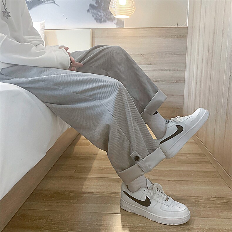 电商基地四季款男装港风抽绳直筒阔腿休闲裤灯芯绒运动裤DM92-P40，女装休闲裤，电商D321-1