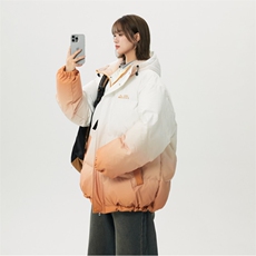 XZ-230-1MY701中性风简约轻奢百搭扎染渐变休闲连帽棉服P118控158，男装棉衣，星座230-1