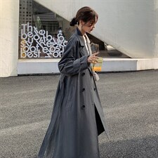 【新款现货】2022秋高品质过膝风衣251-610-P155-218，女装风衣，浙宝189