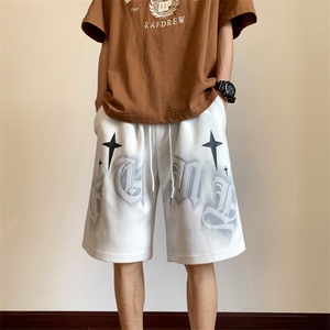 B266-TY07-P40 控58 23夏季新款全棉宽松休闲美式高街短裤五分裤图片