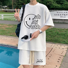 电商DSA028-TZDTH2213-P50夏季华夫格套装男T恤短裤两件套港风，男装休闲套装，电商A028