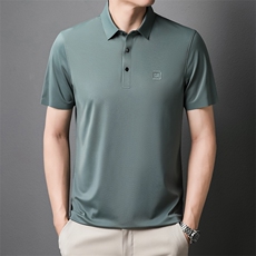 男士2023夏季新款冰丝免烫polo衫男短袖翻领商务休闲半袖t恤男装，男装T恤，电商B212（原钱塘6029）