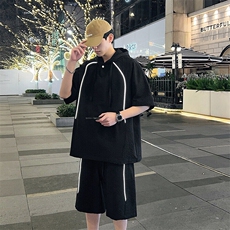 新款休闲短袖短裤套装，男装休闲套装，星座1206-1（原A206-1）