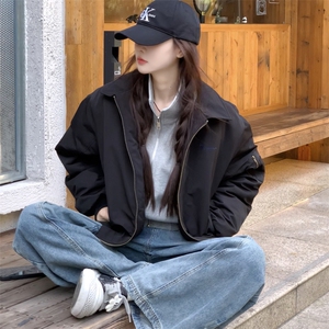 A590-P95 美式高街复古飞行员夹克秋冬季夹棉棒球服外套棉衣图片