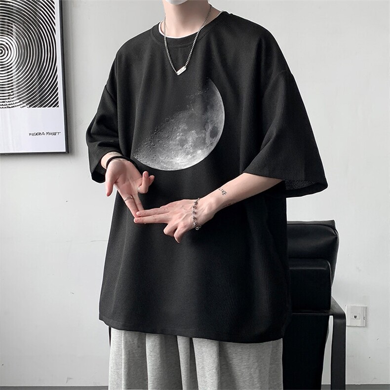 华夫格t恤男短袖男大码五分袖大皂风HT73426-P22,男装T恤,电商A040