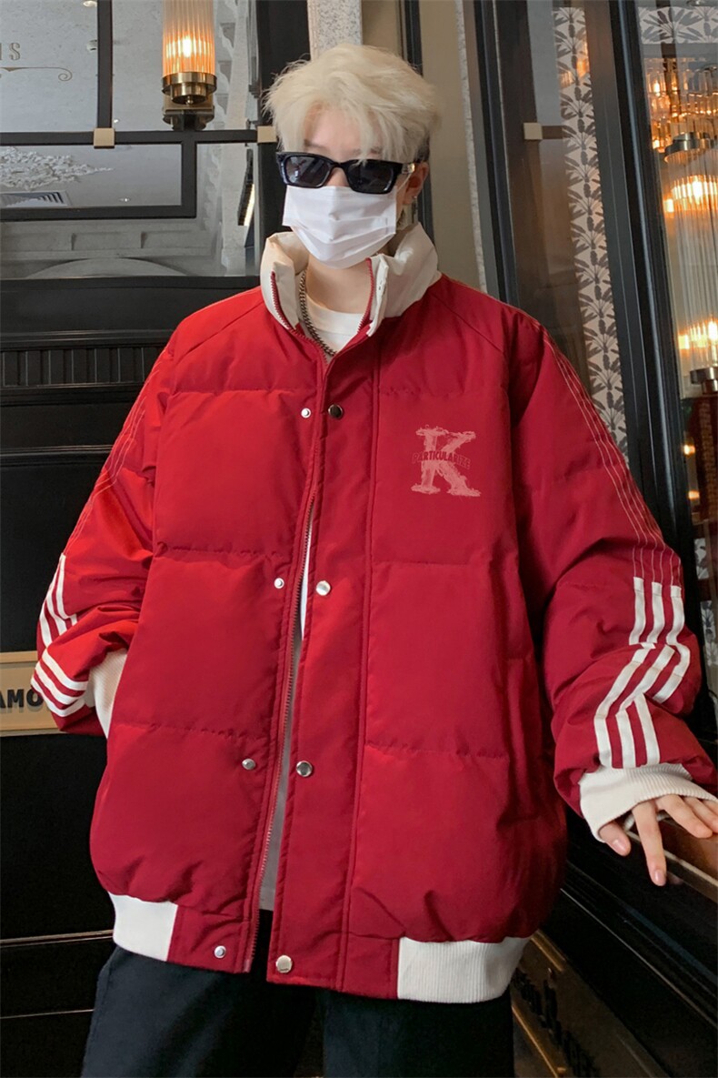 2025秋冬新款男士撞色立领棉衣加厚保暖棉服MY202特P80,男装棉衣,电商B220
