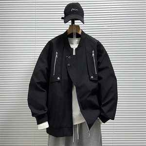 美式高街工装外套男设计感棒球服潮牌复古飞行员夹克LJK1011-p62图片