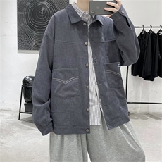 春秋季百搭休闲宽松灯芯绒夹克男士JK153-P60，男装夹克，星座1204