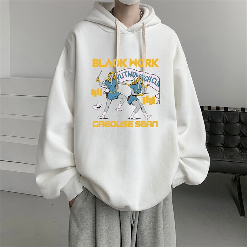 连帽卫衣男大码运动服帽衫外套WY2304-P35加绒款-P40,男装卫衣,电商A040