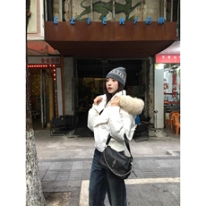 1506A/G78630/P94冬季新款超流行时尚短款毛领连帽棉服外套，男装棉衣，星座1506A