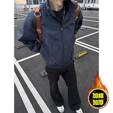现货冬季美拉德立领飞行夹克廓形高街棒球服加棉加厚棉衣外套，男装夹克，电商A486-1