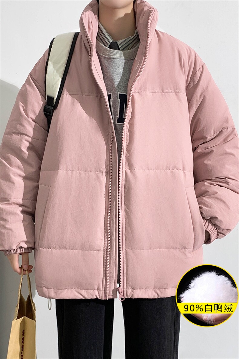 2023冬上新青少年加绒加厚上衣时尚纯色羽绒服外套男女8351-P160,男装羽绒服,电商A441-1