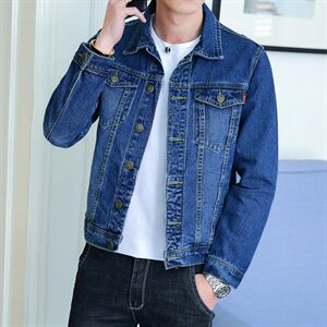 春季牛仔夹克潮男士修身青年休闲韩版牛仔外套上衣8118-P75图片