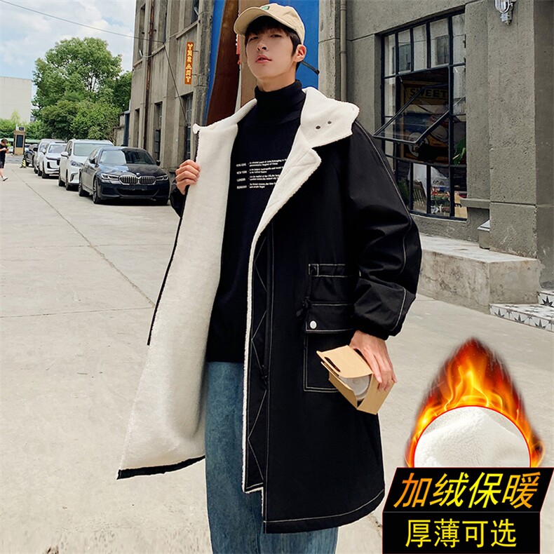 大货风衣男中长款大衣加绒加棉衣男F262薄P115加绒P135港风二,男装风衣,星座401