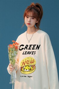 中性风 2026秋季新款趣味印花设计感港风情侣卫衣 W191 p30控48图片