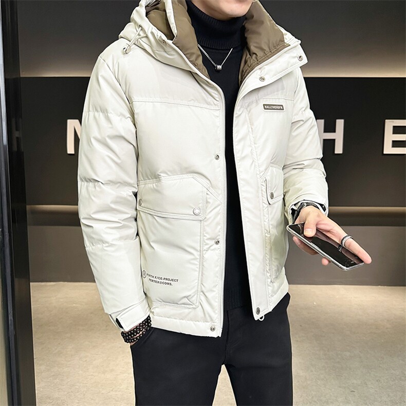羽绒服男冬季2025新款短款加厚保暖连帽外套A313-6113-P175,男装羽绒服,电商A313